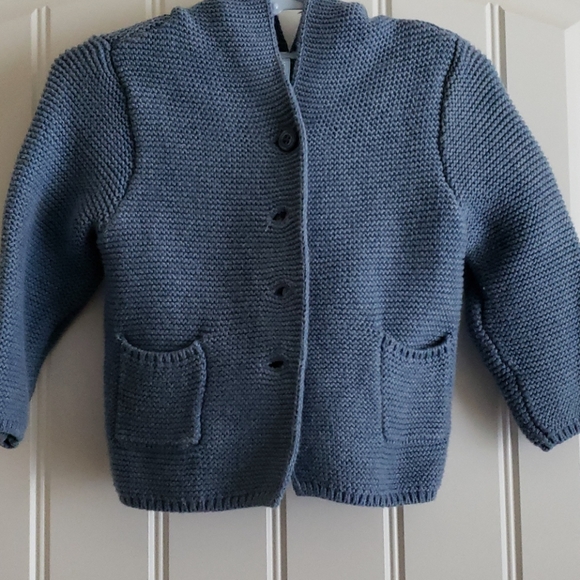 Baby Gap blue button sweater - Picture 4 of 5